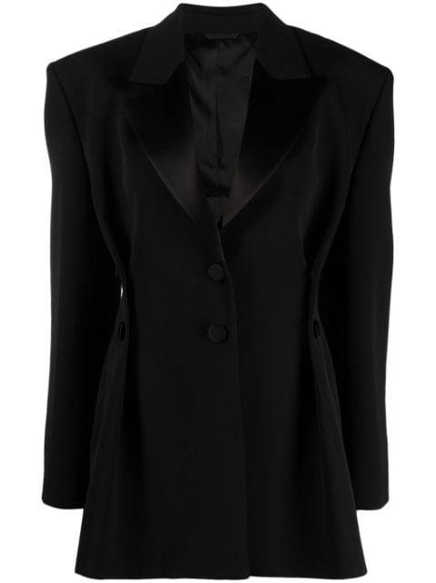 pleated single-breasted wool blazer by GIVENCHY