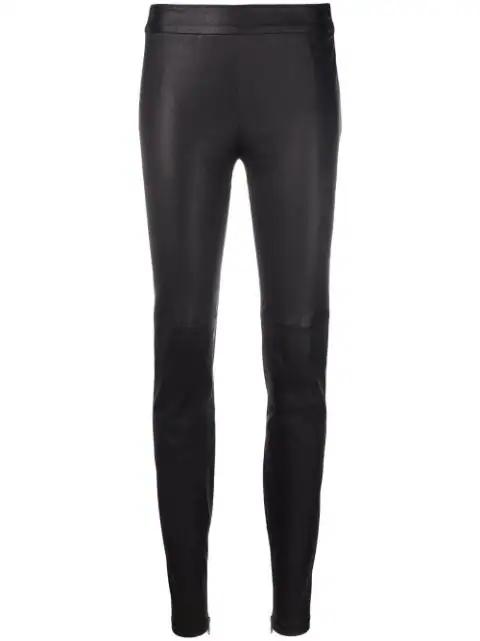 polished-finish zip-detail trousers by GIVENCHY