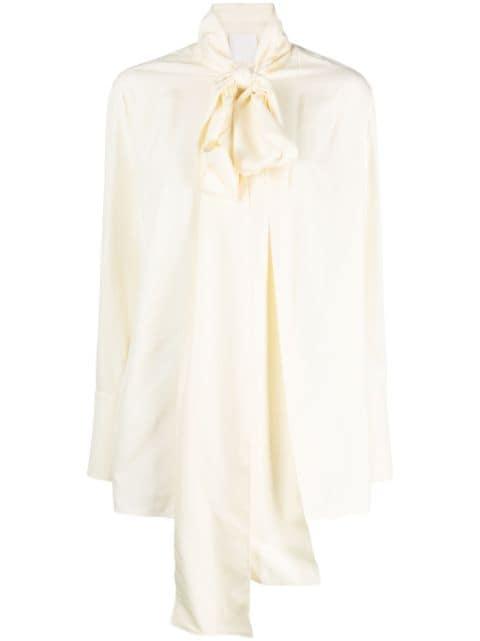 pussy-bow silk blouse by GIVENCHY