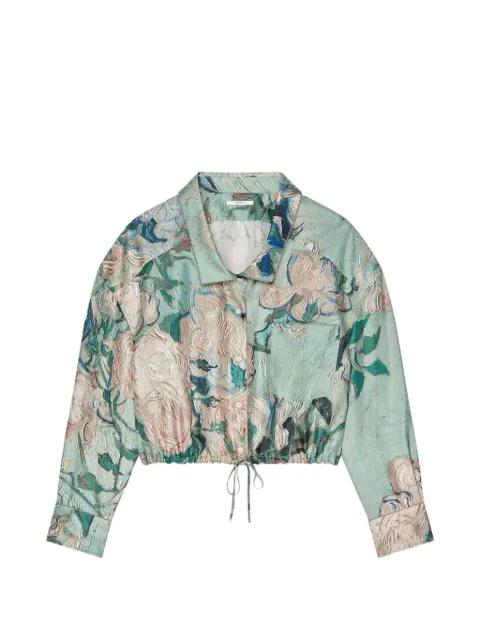 rose-print cropped shirt by GIVENCHY