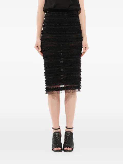 ruffled midi straight skirt by GIVENCHY