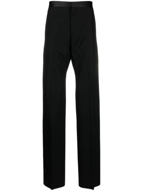 satin-trim straight-cut tailored trousers by GIVENCHY