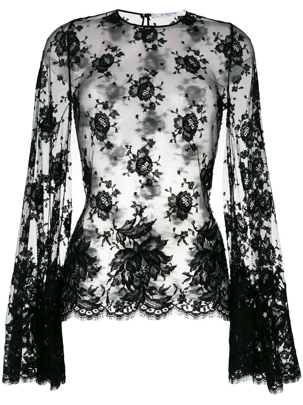 sheer floral lace blouse by GIVENCHY