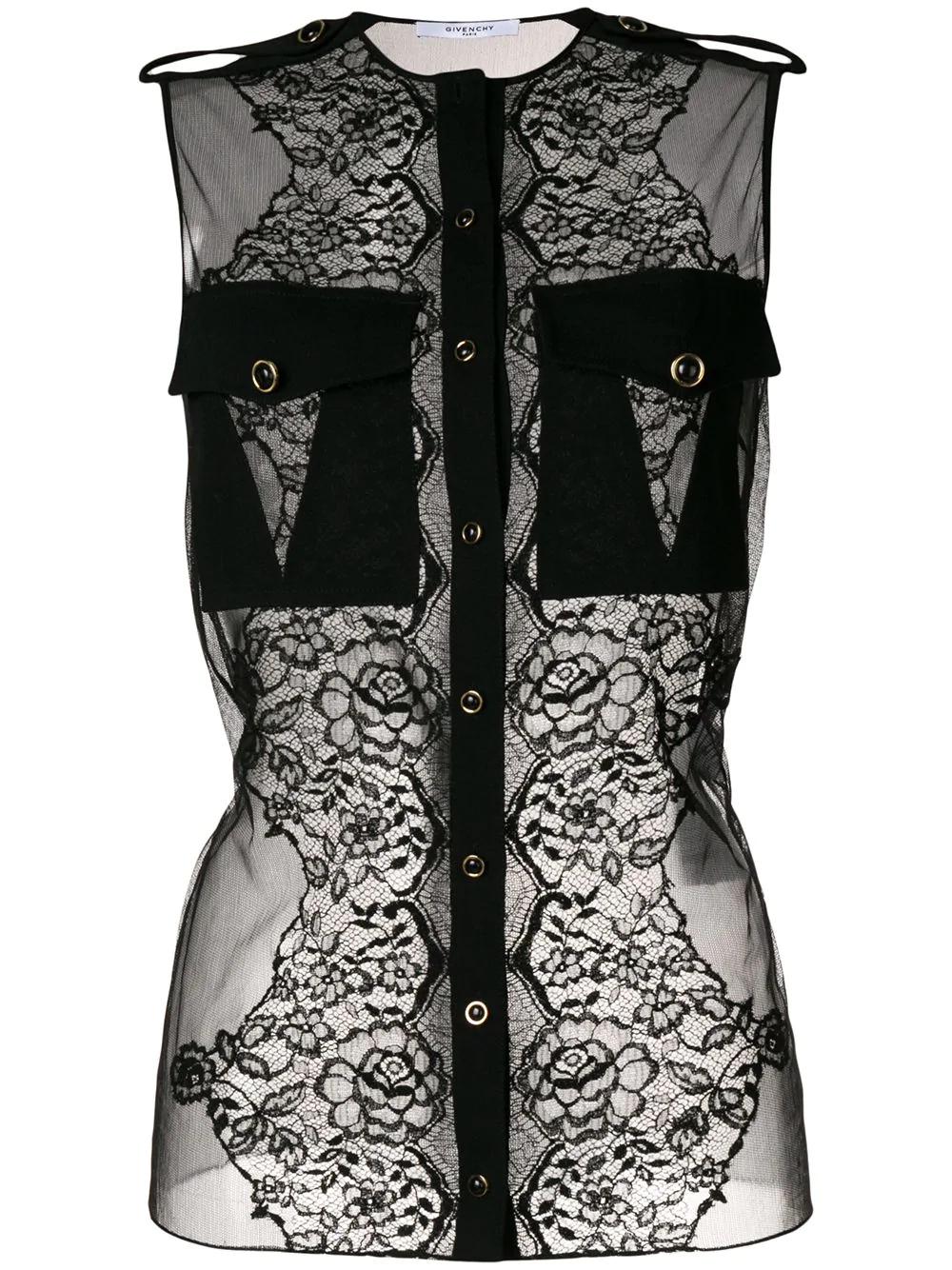 sleeveless lace blouse by GIVENCHY