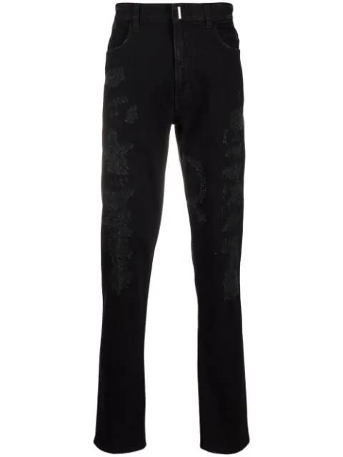 slim-fit destroyed jeans by GIVENCHY