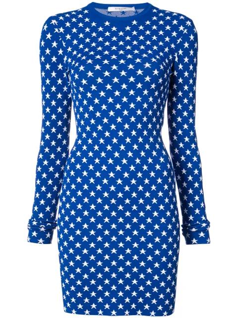 star print fitted mini dress by GIVENCHY