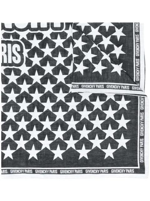 star print logo trim scarf by GIVENCHY