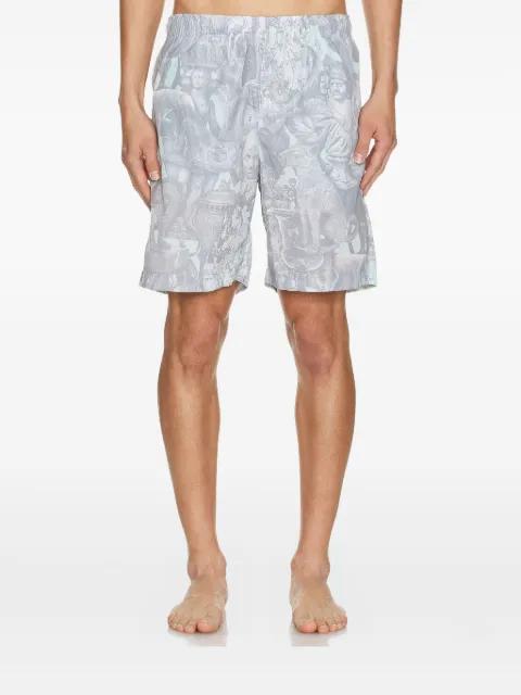 statue-print swim shorts by GIVENCHY