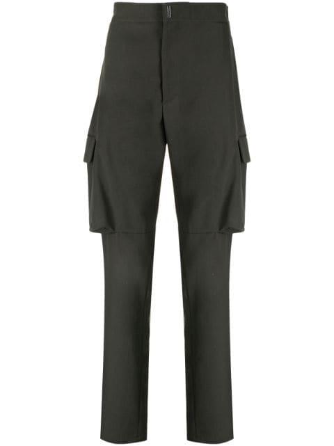 straight-leg wool cargo trousers by GIVENCHY