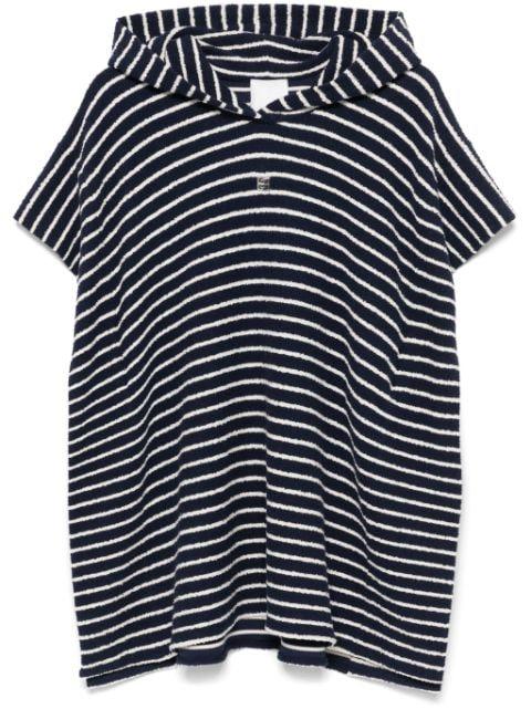 striped towelling poncho by GIVENCHY