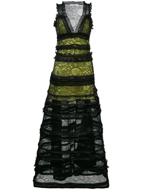 tiered zip-trim maxi dress by GIVENCHY