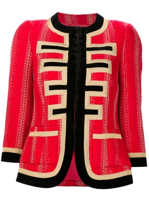 velvet-trim tweed jacket by GIVENCHY