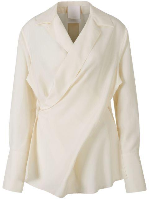 wrap silk shirt by GIVENCHY