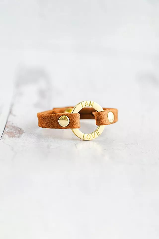 Giving Bracelets Gold I Am Love Mantra Bracelet by GIVING BRACELETS | FREE PEOPLE