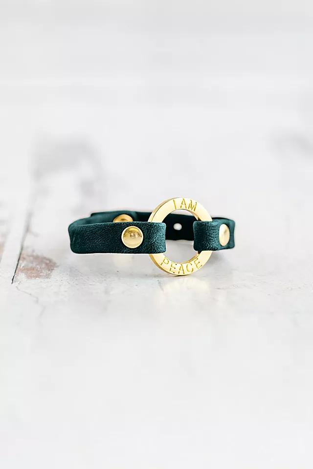 Giving Bracelets Gold I Am Peace Mantra Bracelet by GIVING BRACELETS | FREE PEOPLE