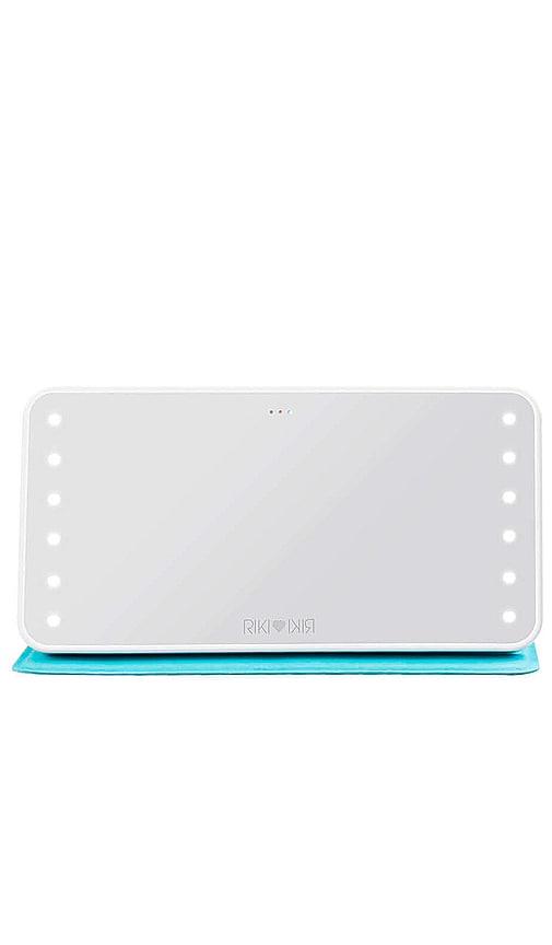 GLAMCOR Riki Powerful Lighted Makeup Mirror And Power Bank in White by GLAMCOR