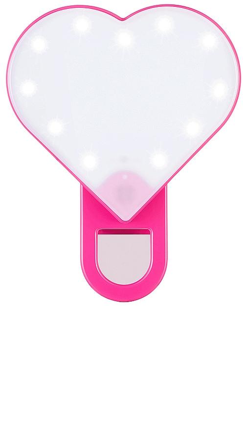 GLAMCOR Riki Sweetheart Selfie Light And Touch Up Mirror in Hot Pink by GLAMCOR