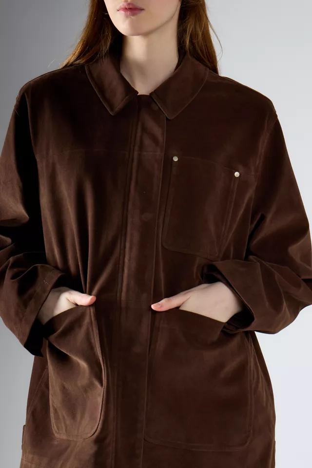 Glamorous Mocha Moment Oversized Faux Suede Jacket by GLAMOROUS