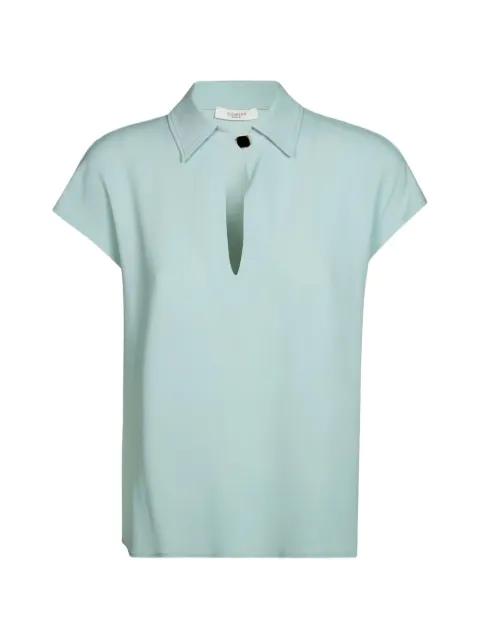 short-sleeve V-neck blouse by GLANSHIRT