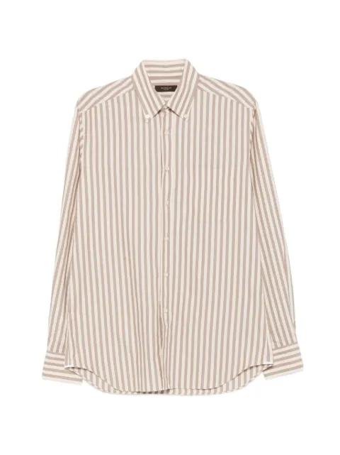 striped-pattern button-down shirt by GLANSHIRT