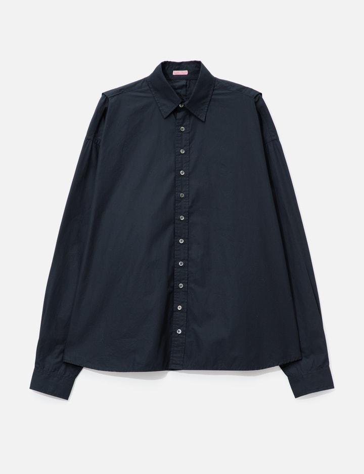 Black Detachable Oversized Shirt by GLASS CYPRESS