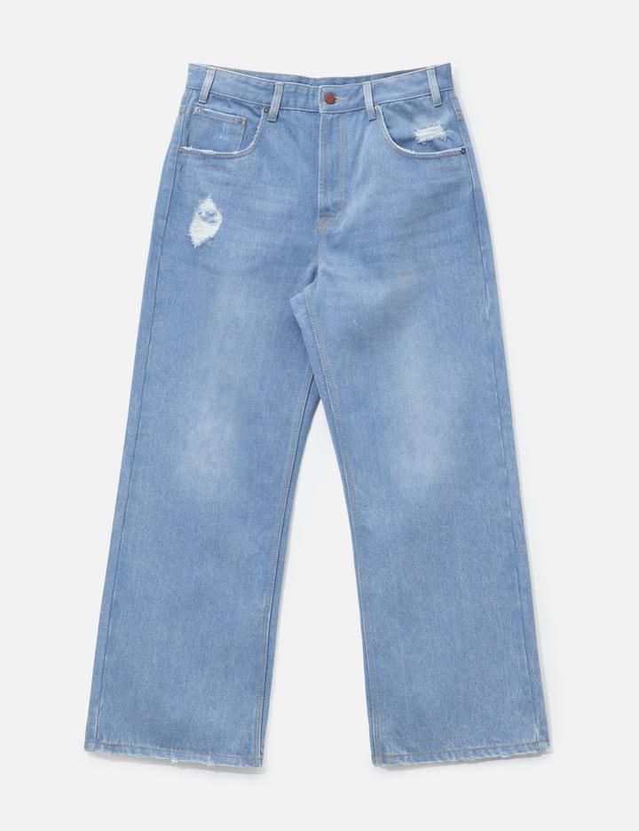 Light Blue Straight Leg Denim by GLASS CYPRESS
