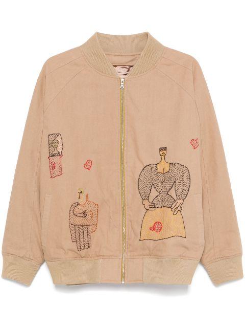 embroidered-motifs jacket by GLASS CYPRESS