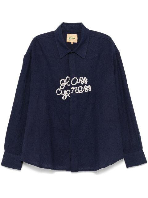 faux-pearl detail shirt by GLASS CYPRESS