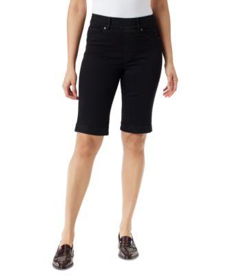 Petite Shape Effect High Rise Pull On Denim Bermuda Shorts by GLORIA VANDERBILT Petite Shape Effect High Rise Pull On Denim Bermuda Shorts by GLORIA VANDERBILT