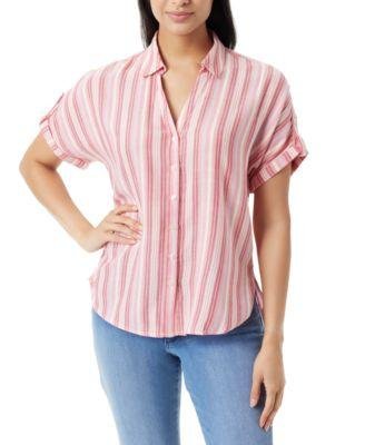 Women's Demi Short-Sleeve Button Front Shirt by GLORIA VANDERBILT