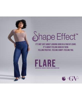 Gloria Vanderbilt Women's Shape Effect Pull-On Flared-Leg Jeans