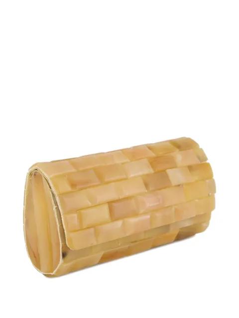 Anouska brick-pattern clutch bag by GLORINHA PARANAGUA