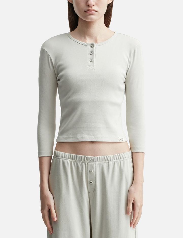 3/4 Button Fly T-Shirt by GLOWNY