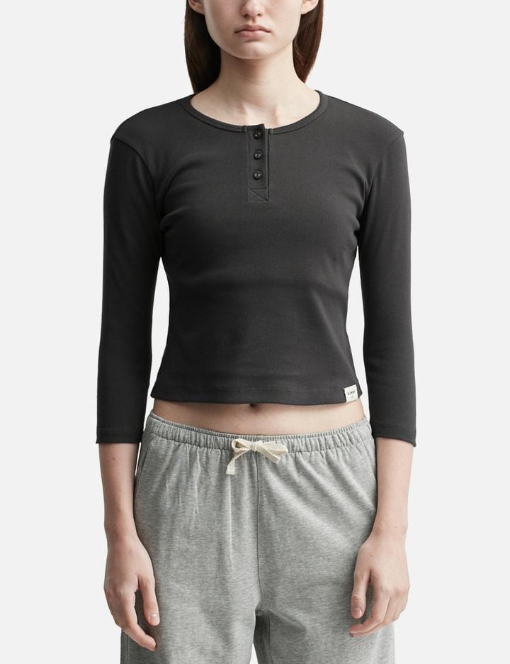 3/4 Button Fly T-Shirt by GLOWNY