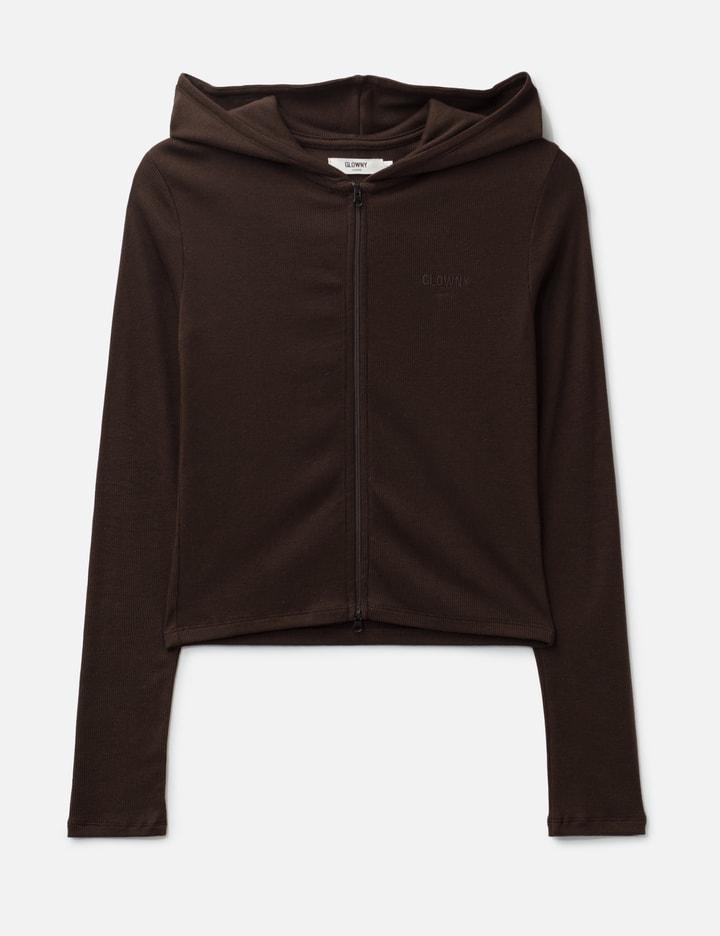 G Classic Essential Rib Zip-Up by GLOWNY