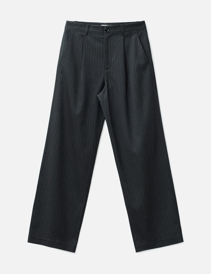 G Gentle Wideeg Pinstripe Pants by GLOWNY