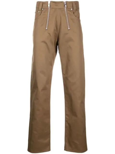 double-zip straight-leg jeans by GMBH