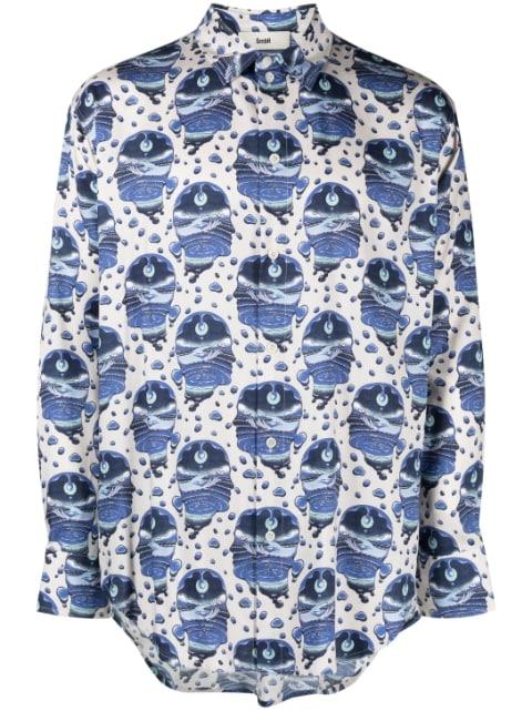 graphic-print long-sleeve shirt by GMBH