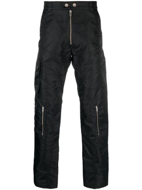 panelled biker trousers by GMBH
