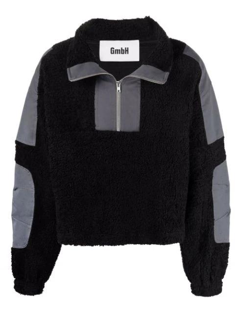 stand-up collar contrast sweatshirt by GMBH