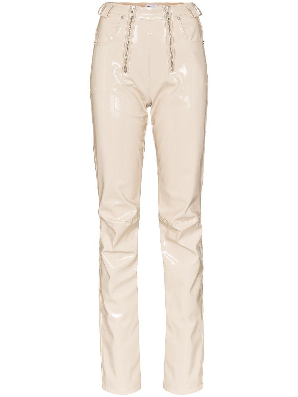 zip detailed straight-leg trousers by GMBH