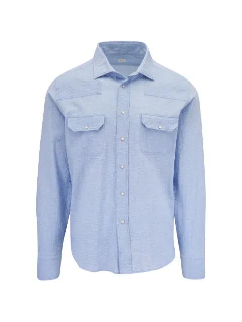 textured-finish western shirt by GMF965