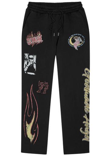Angel printed straight-leg cotton sweatpants by GODMADE