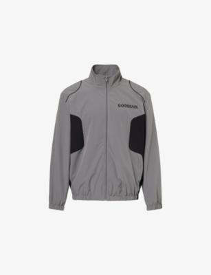 Logo-Print Relaxed-Fit Shell Track Top by GODMADE