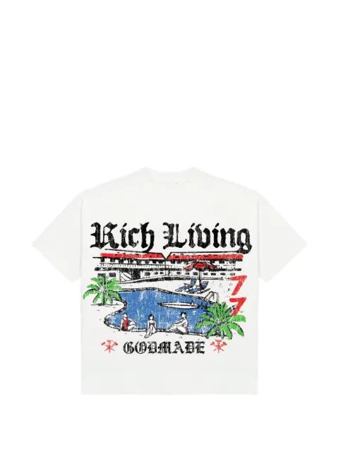 Rich Living graphic-print T-shirt by GODMADE