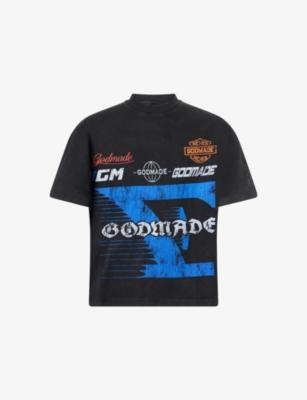 Speed Graphic-Print Cotton T-Shirt by GODMADE