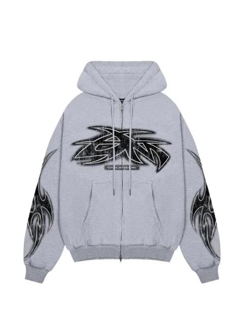 Vivid graphic-print hoodie by GODMADE
