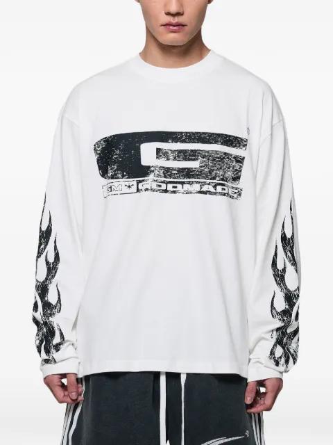 graphic-print long-sleeve T-shirt by GODMADE