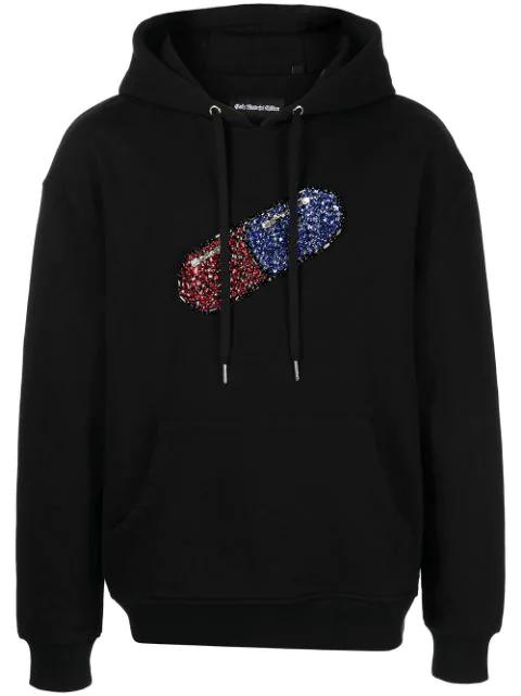 Pill crystal-embellished  hoodie by GOD'S MASTERFUL CHILDREN