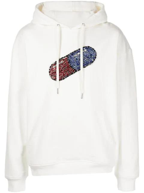 Pill crystal-embellished hoodie by GOD'S MASTERFUL CHILDREN